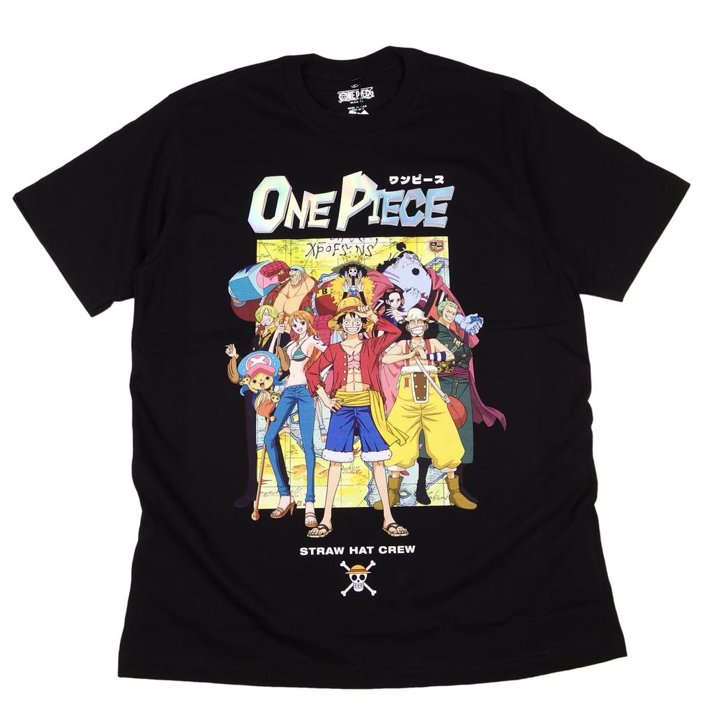EVERSOUL ONE PIECE Short Straw Hat Character Anime Movie Size L T-Shirt, Sleeve, Pirates, Luffy, Chopper, Sanji, Zoro, Nami, Merchandise, Tee, Men's,