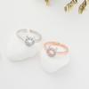 European-American Zircon Open Ring: Elegant, High-End Fashion Jewelry for Women