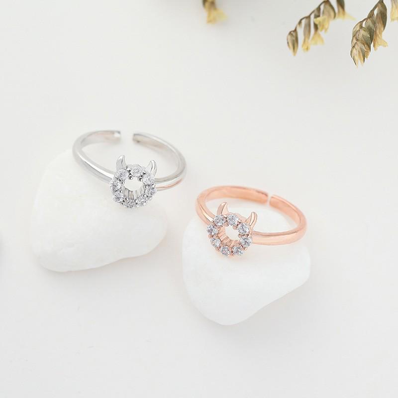 European-American Zircon Open Ring: Elegant, High-End Fashion Jewelry for Women