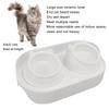 Ceramic Pet Bowl Set Food Grade Anti   Double Food Water Bowls for Cats Dogs Kittens and Puppies(Green [Cheongsam Meow] Green Background )