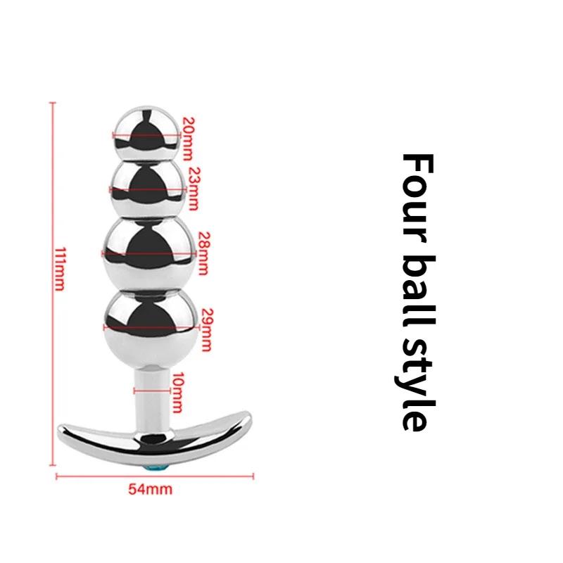 Conjunto de Contas Anais de Metal Plug Anal Vestível Pequeno Grande Plug Anal Ponto G Dildo Inserir Vagina Expansor Ânus Brinquedo Sexual