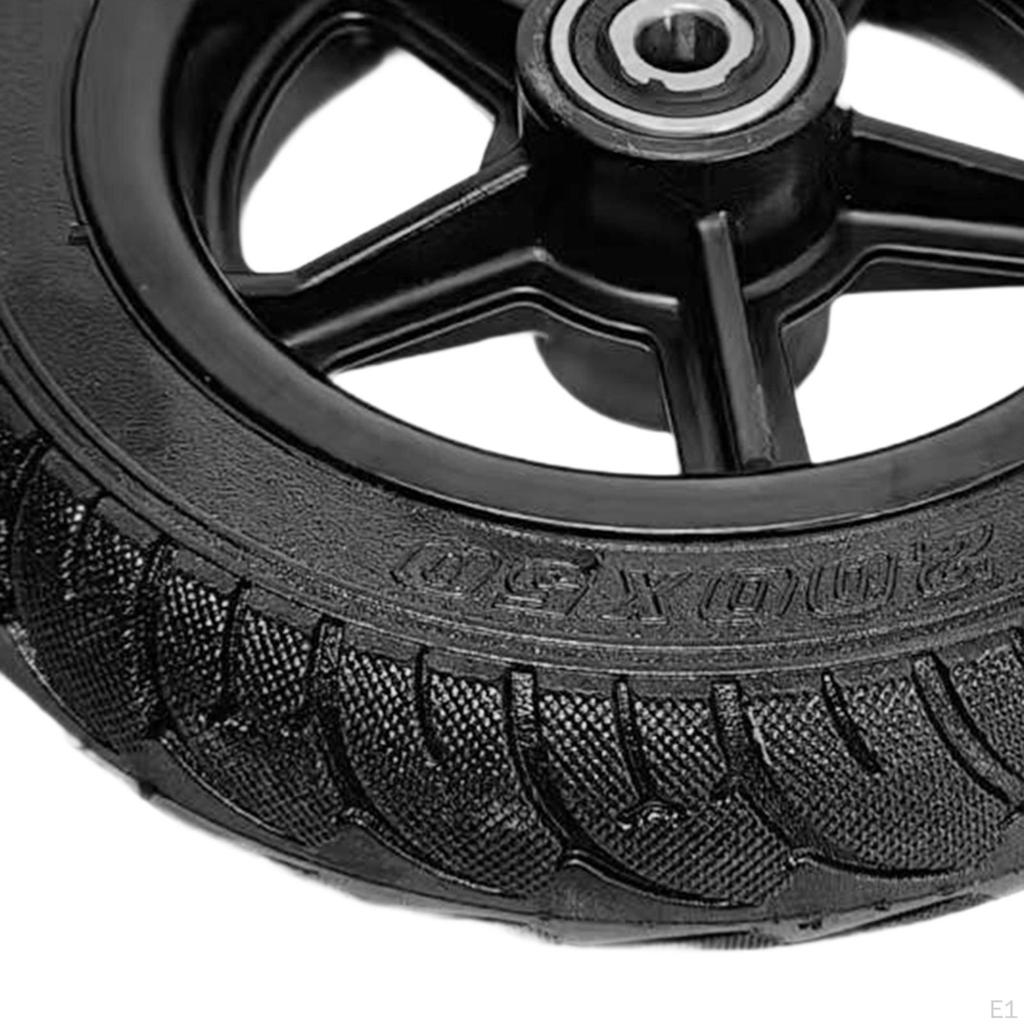 200mmx50mm Elektrisk Skoter Framhjul Gummidäck Halkskydd Tillbehör Enkel Installation