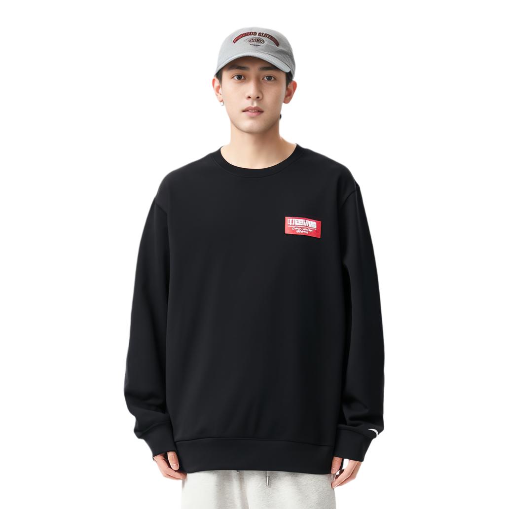 Anta Однотонный свободный свитер с длинным рукавом — фото 3