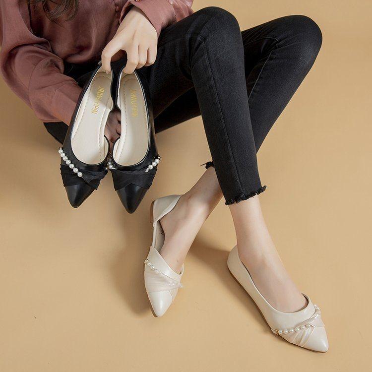 Versatile pointed head bag head single shoes women's 2025 spring and summer new fashion versatile temperament shallow mouth women's sandals