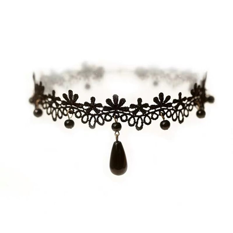 Black Lace Clavicle Chain Female Elegant Neck Accessories