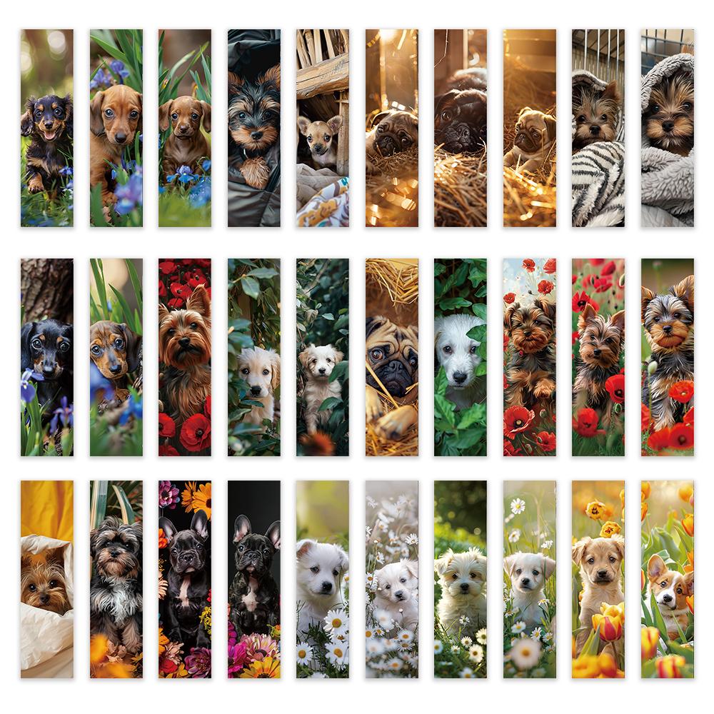 

32 шт., Закладка «Коллекция фотографий собак», Сезон «Снова в школу», Рождество, Хэллоуин, Подходит для учителей, читателей и дней рождения