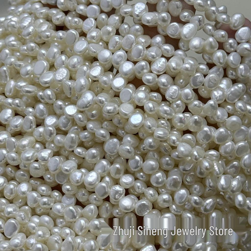 4-5mm Baroque White Freshwater Pearl Beads for DIY Jewelry