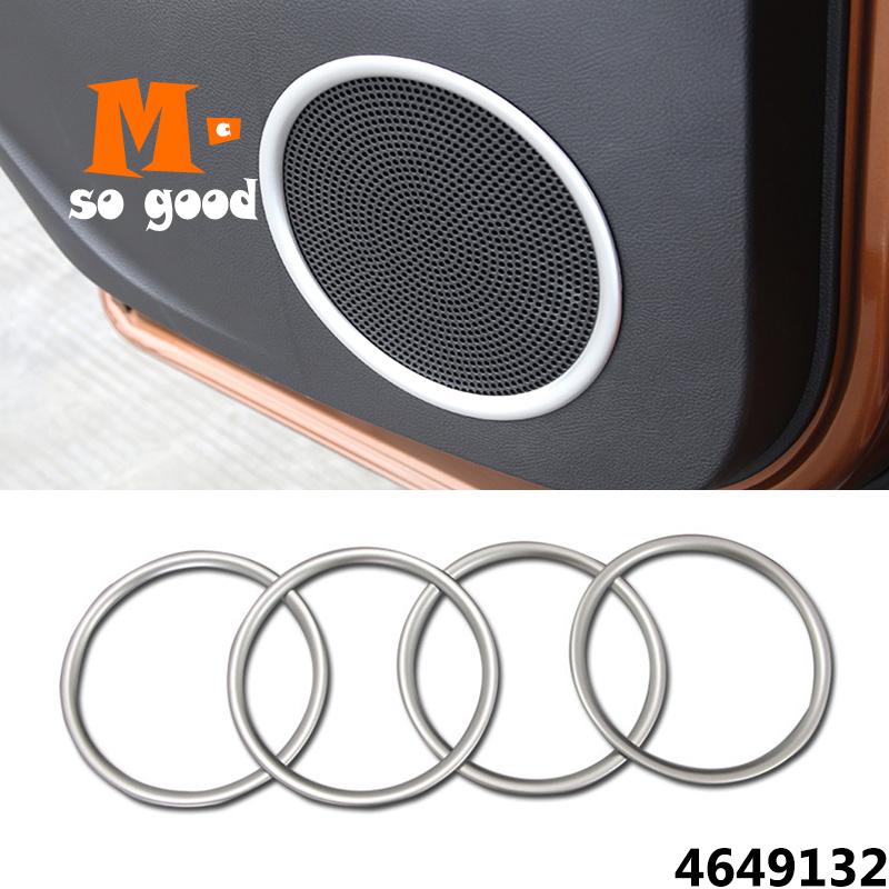 

Аксессуары для стайлинга автомобилей-автомобильная дверная аудиоколонка, кольцевая рамка, наклейка, накладка-АБС-пластик 2013/14/15/16/17 для Ford