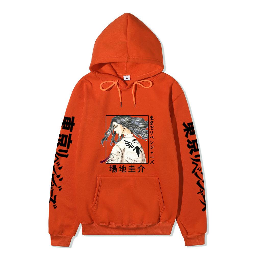 Tokyo Revengers Baji Keisuke Unisex Fleece Hoodie Autumn Winter Anime Character Print Long Sleeve Casual Pullover Sweatshirt