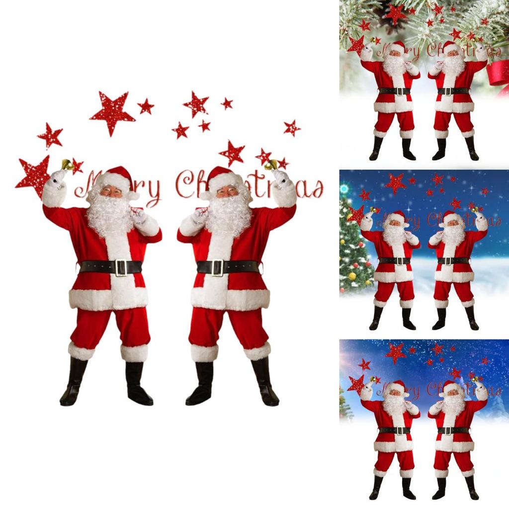 Luxurious Velvet Santa Claus Costume For Adults With Complete Accessories Set
