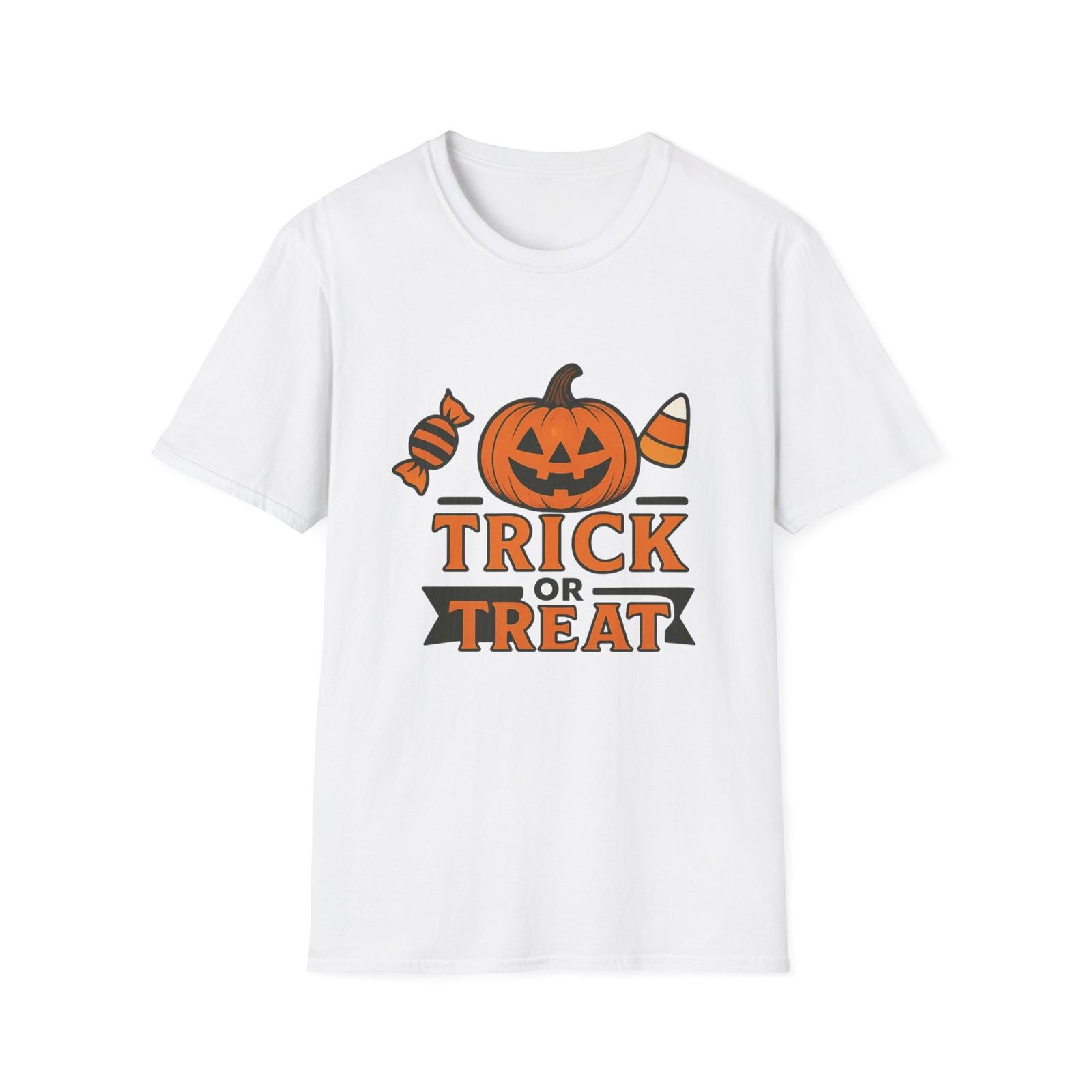Halloween Trick or Treat Unisex T-Shirt, Fall Apparel, Family Festivities S разноцветный