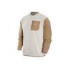 Men's Fleece-lined Sweatshirt with Printed Logo and Chest Pocket