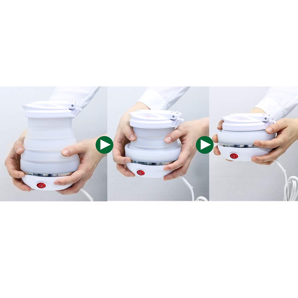 MCO Foldable Travel Kettle, 800ml Electric Kettle, Suitable for International Travel, White, Z4236