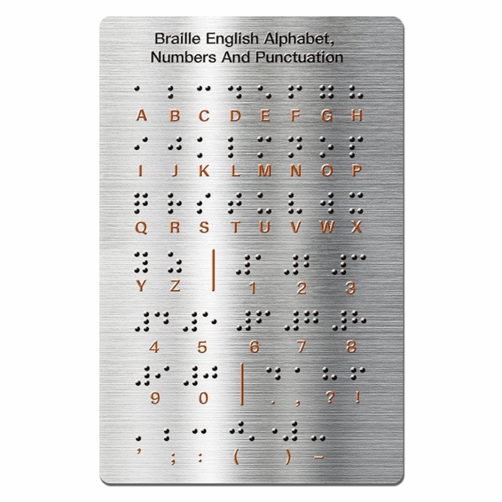 Aluminum Braille Learning Board Efficient Braille Self-Learning Tool Adult Beginner