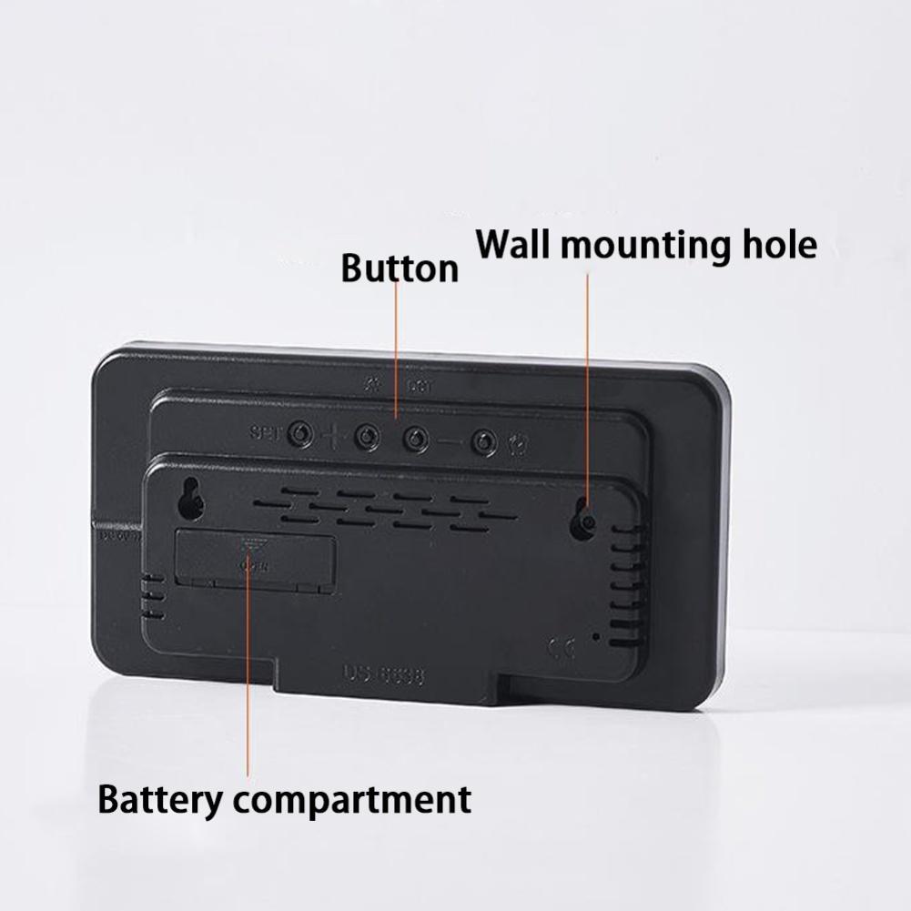 Adjustable Brightness Digital Wall Clock Large LED Display