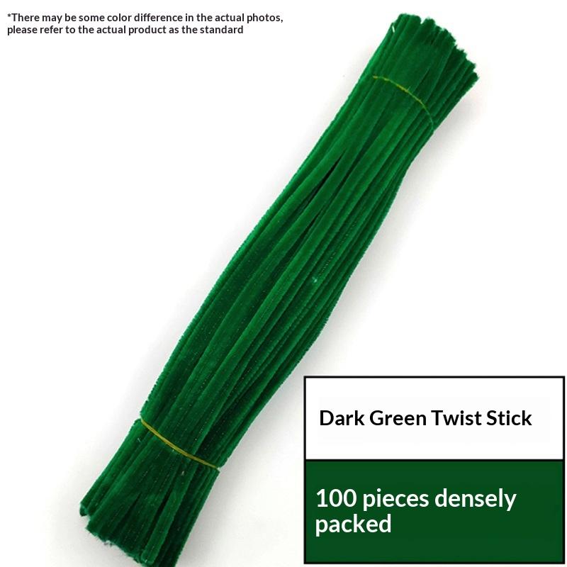 100Pcs Chenille Stems Toys Diy Strips Twist Bar Anvil Wire Craft Pipe Creative Hobby Children Plush Stick Chenille Sticks