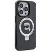 Karl Lagerfeld Klhmp15Lhmrskhk Iphone 15 Pro 6.1 Czarny/Black Hardcase Ring Stand Karl Head Magsafe