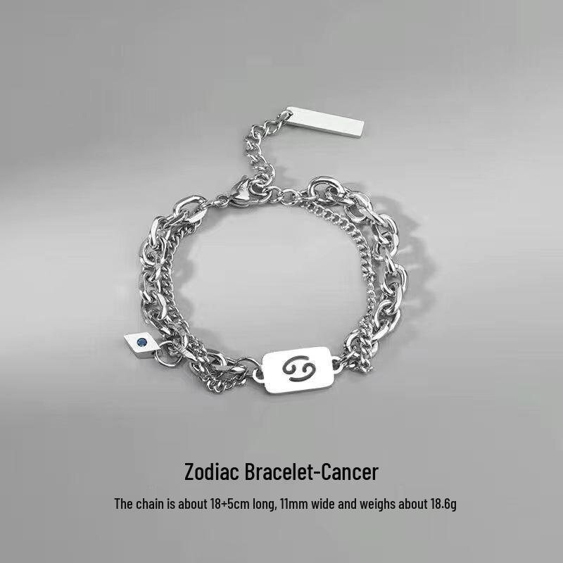 

Браслет из титановой стали «Двенадцать созвездий»: Мужские ювелирные изделия класса люкс