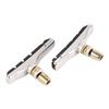 Bike Brake Pads,1 Pair Aluminum V Brake Pads with Grooved   for Enhanced Stopping Power Quiet Braking Replacement for Most Calipers