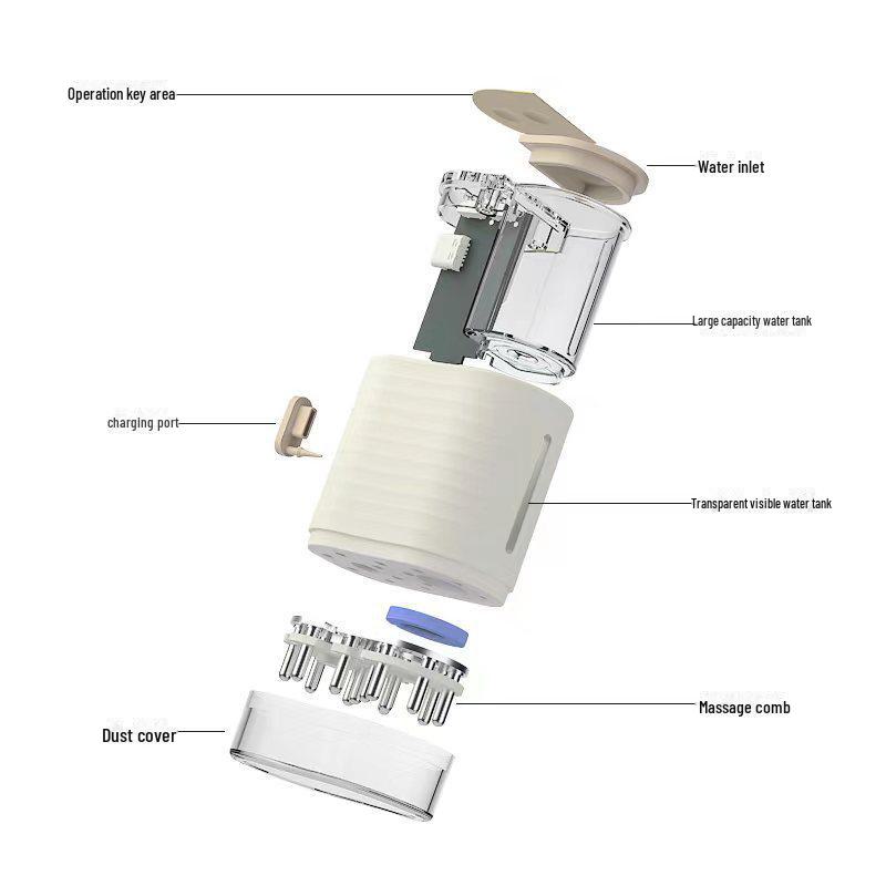 Nano Atomizing Scalp Applicator: Electric Microcurrent Vibration Red Light Hair Growth Comb