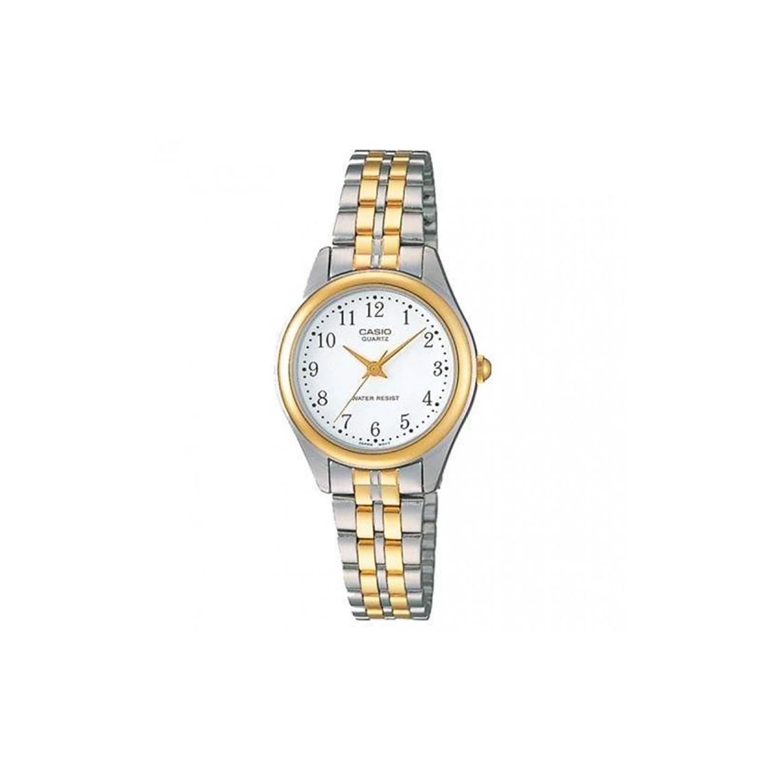Casio Standard Series Fashion Quartz Movement Watch Women watches White LTP-1129G-7BRDF Silver Gold