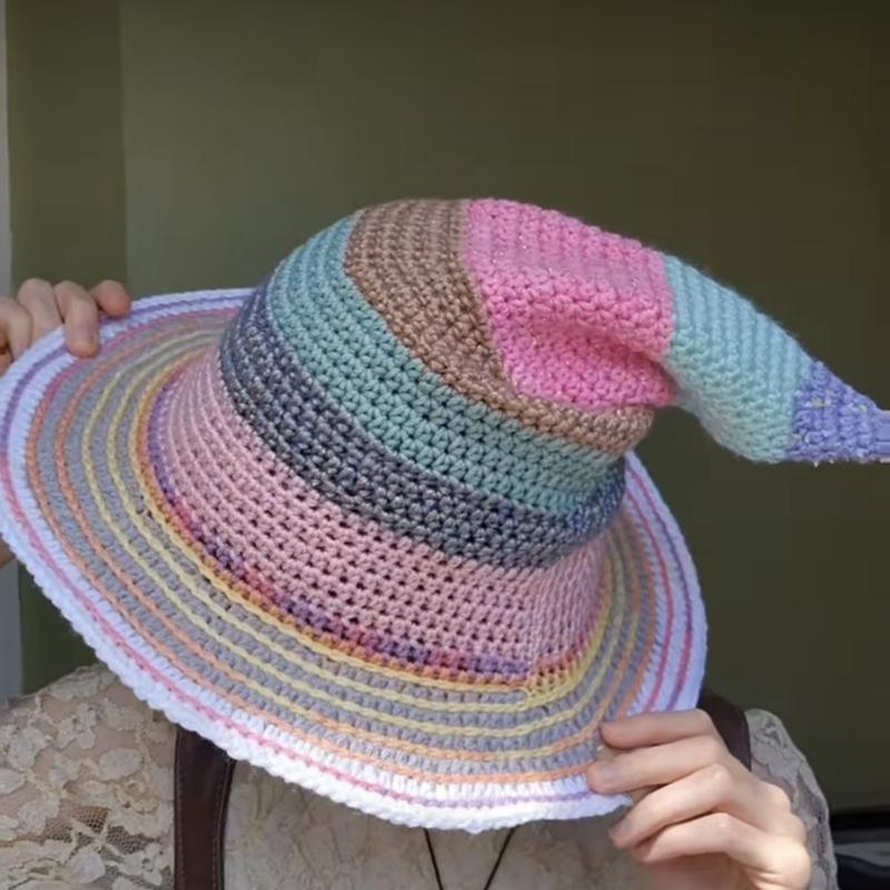 New Style Fisherman Hat for Girls, Handmade Dotted Stage Hat, British Men's Outdoor Sun Protection Hat