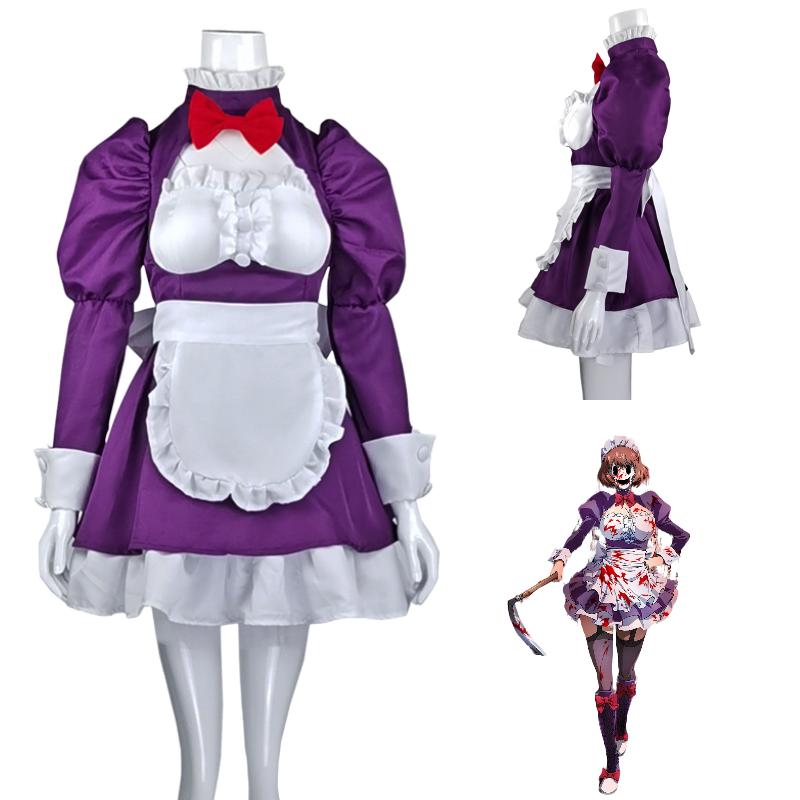 Rise Anime High Invasion Maid Mask Cosplay Costume Halloween Party Prop Gift Fan