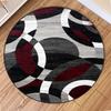 Nowoczesny Wzór Blokowy Okrągły Dywan Dywany Okrągłe do Dekoracji Salonu Sypialni Mata Antypoślizgowa Dywanik Obszarowy Pod Sofę Krzesło Dekoracja Domu