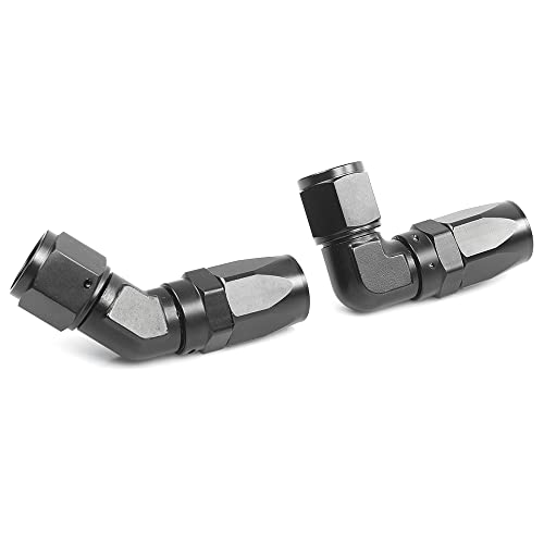 MUTEKI Fitting Adapter Fitting an6 Cooling System Oil Cooler Intercooler Aluminum Oil Cooler Fitting Joint Forged (AN6-90°)