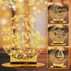 New LED Eid Mubarak Acrylic Ornament Ramadan Decoration Muslim Festival Party