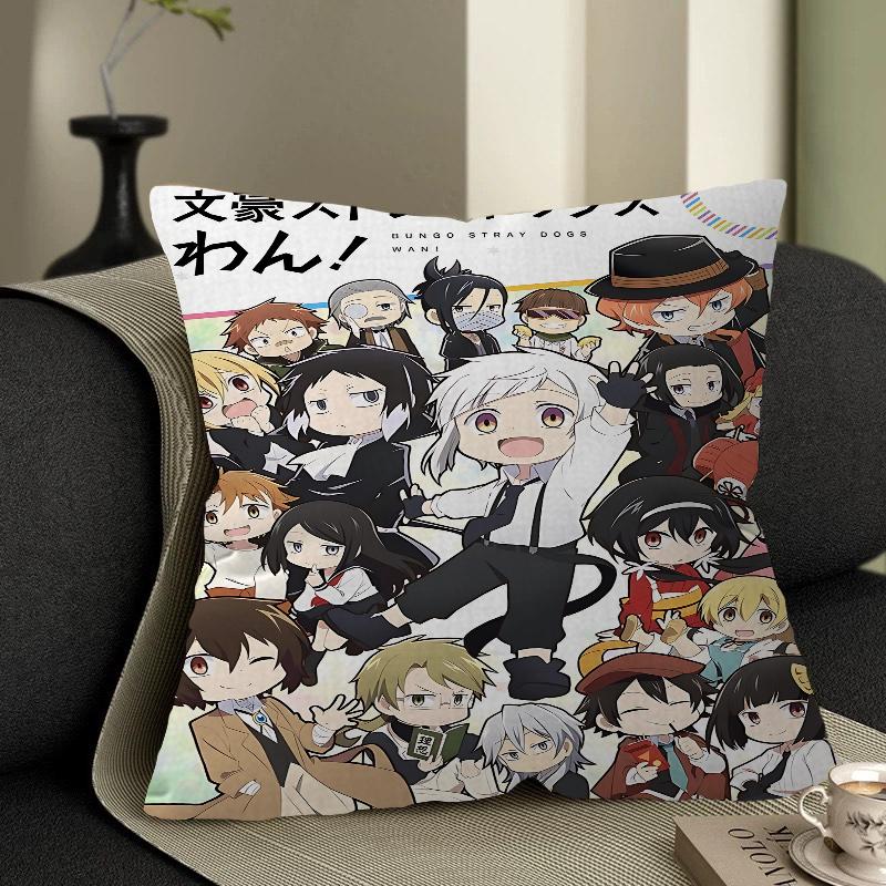 B-Bungo Stray Dogs Anime Kissen Anime Kissen Sofa Bett Kopfkissenbezug Kissenbezug 45x45 Cm Mode