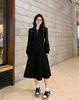 Women's Plus Size Waffle Knit Long Sleeve Dress with Cinched Waist and Polo Collar - New 2025 Spring/Autumn Style