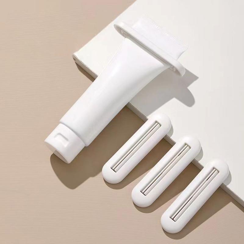 10Pcs Plastic Toothpaste Tube Squeezer Dispenser Face Cleanser Cosmetic Paint Hand Cream Clip Holder for Bathroom