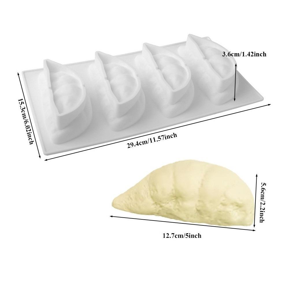4-Cell Design Pistachios Chocolate Mold Coffee Bean-shaped 3D Simulated Durian Flesh Design Mousse Cake Mould