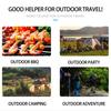 Portable Folding Stainless Steel Charcoal Stove Lightweight Wood Burning Camp BBQ Grill For Outdoor Cooking