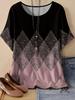 Summer Fashion Women's 3D Printed T-Shirt Short Sleeve O-Neck Denim-Like Graphics Print Tops Casual Streetwear Women's Clothing