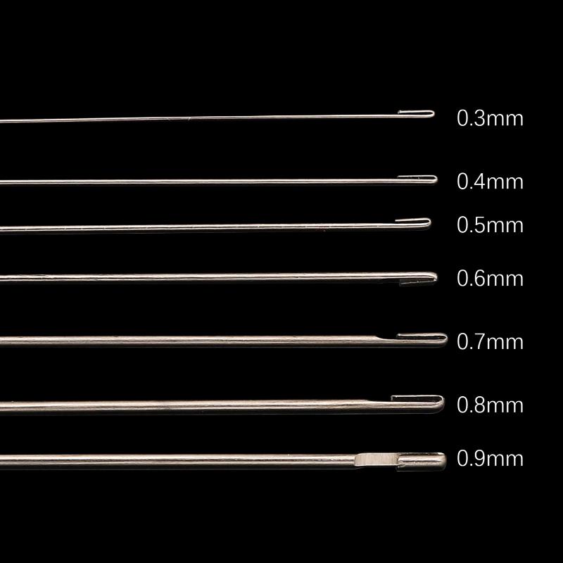 Stainless Steel Beading Needles Slim Sharp Tip With Clear Storage Tube For Diy Jewelry Making Bead Craft Projects
