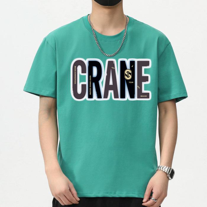 

Новая летняя мужская футболка с круглым вырезом и коротким рукавом, тонкая, повседневная, молодежная, с рукавом до локтя 5XL