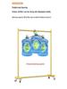 Adjustable Floor-Standing Clothing Rack with Wheels for Women's and Children's Wear