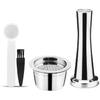 Refillable Stainless Steel Verismo K FEE CBTL Coffee Capsule, Reusable Coffee Filter Compatible for K Fee Verismo, Verismo Coffee Capsule Pods+Tamper