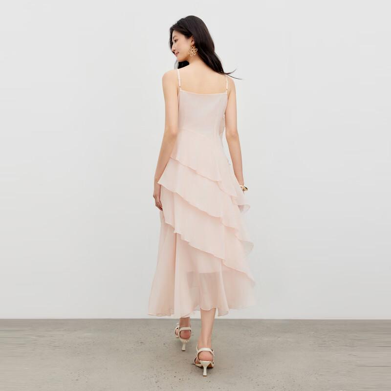 Women's Elegant V-Neck Ruffle A-Line Dress