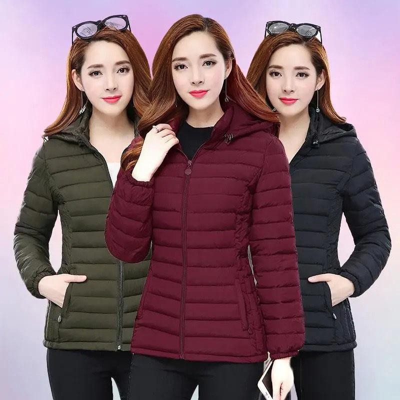 Women's Parkas Lady Winter Thickened Slim Warm Jackets Female Hooded Parkas Women Cotton Padded Jacket Ultralight Coat