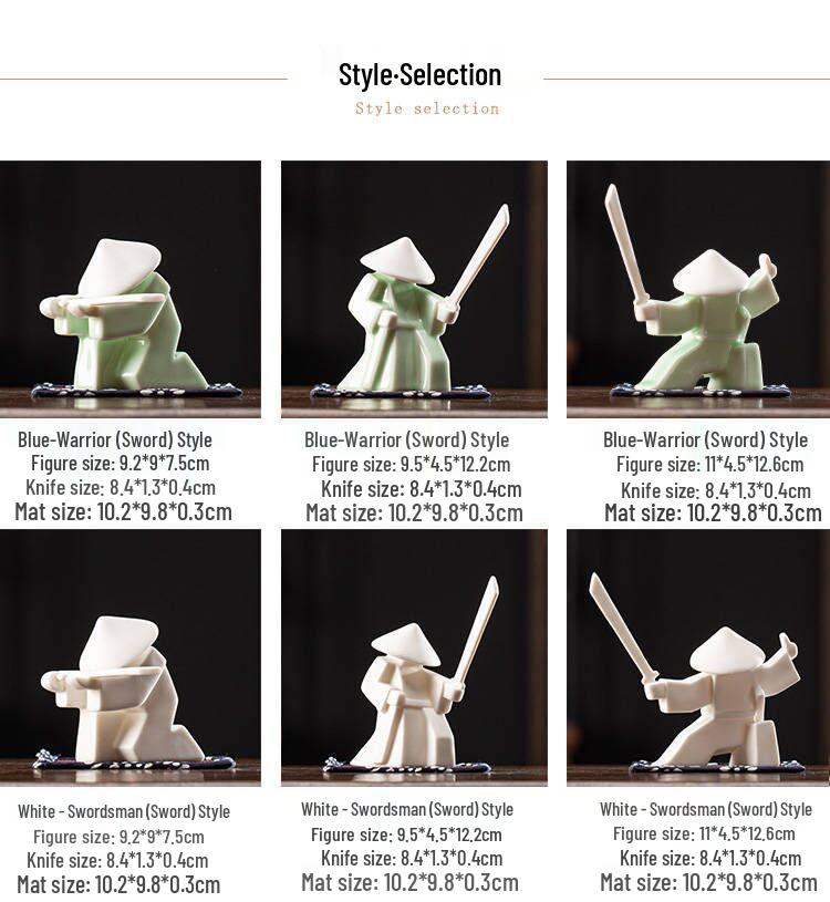 Samurai Knight Ceramic Incense Holder and Burner Ornament