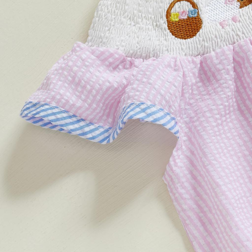 Klær Baby Rynket Bobledrakt Nyfødt Onesie Søt Kanin Småbarn Sommerklær