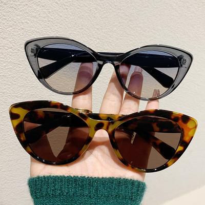 Gafas de Sol Moda Ojo de Gato para Mujer Marca de Lujo Diseñador Leopardo Montura Pequeña Gafas de Sol UV400 Gafas Vintage