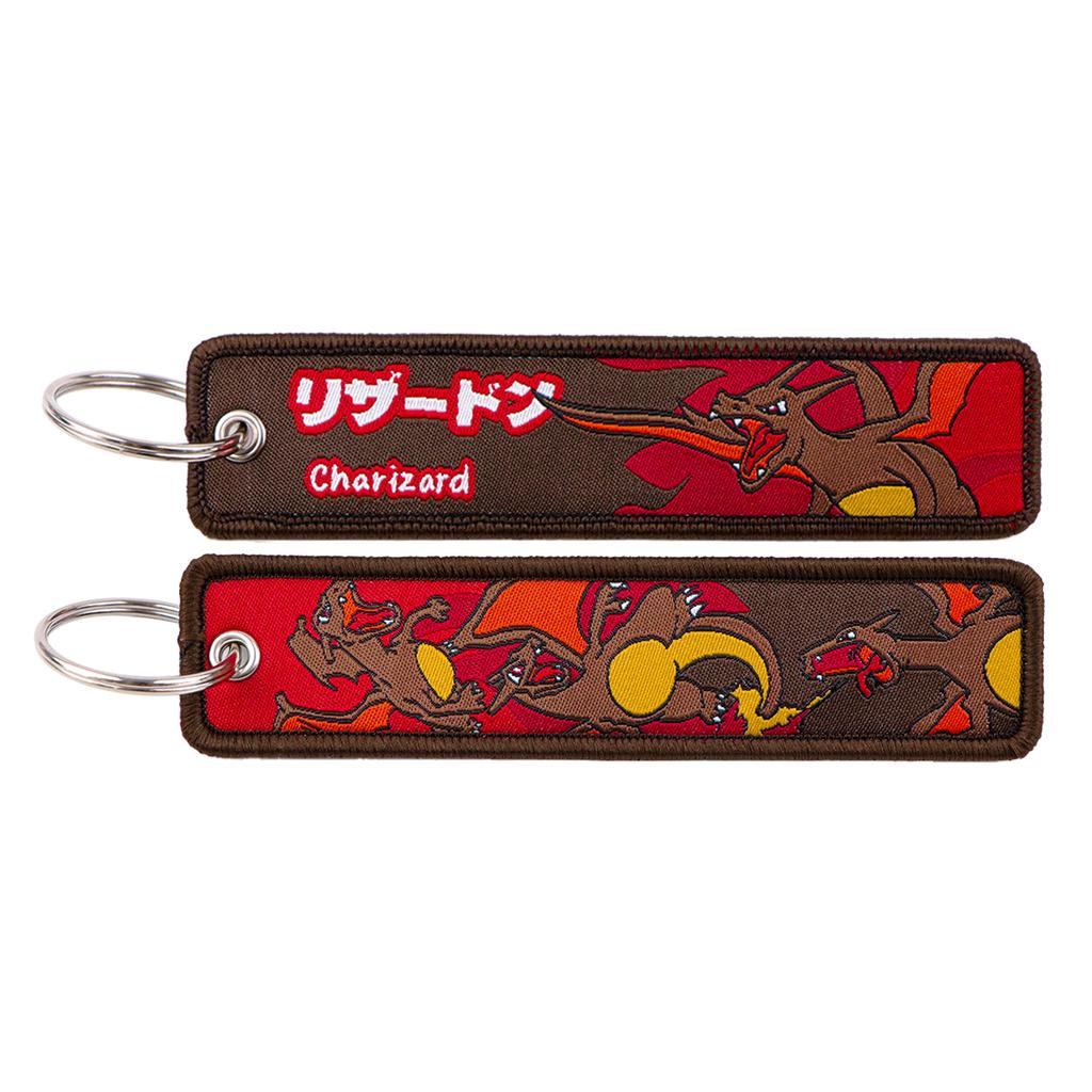 Japanese Anime Elf Monsters Keychain 1pcs Car Backpack Key Holder Embroidery Keyring Key Tag Jet Tag Accessories Gifts for Fans
