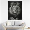 Jeuxus Tapestry Black and White Lion