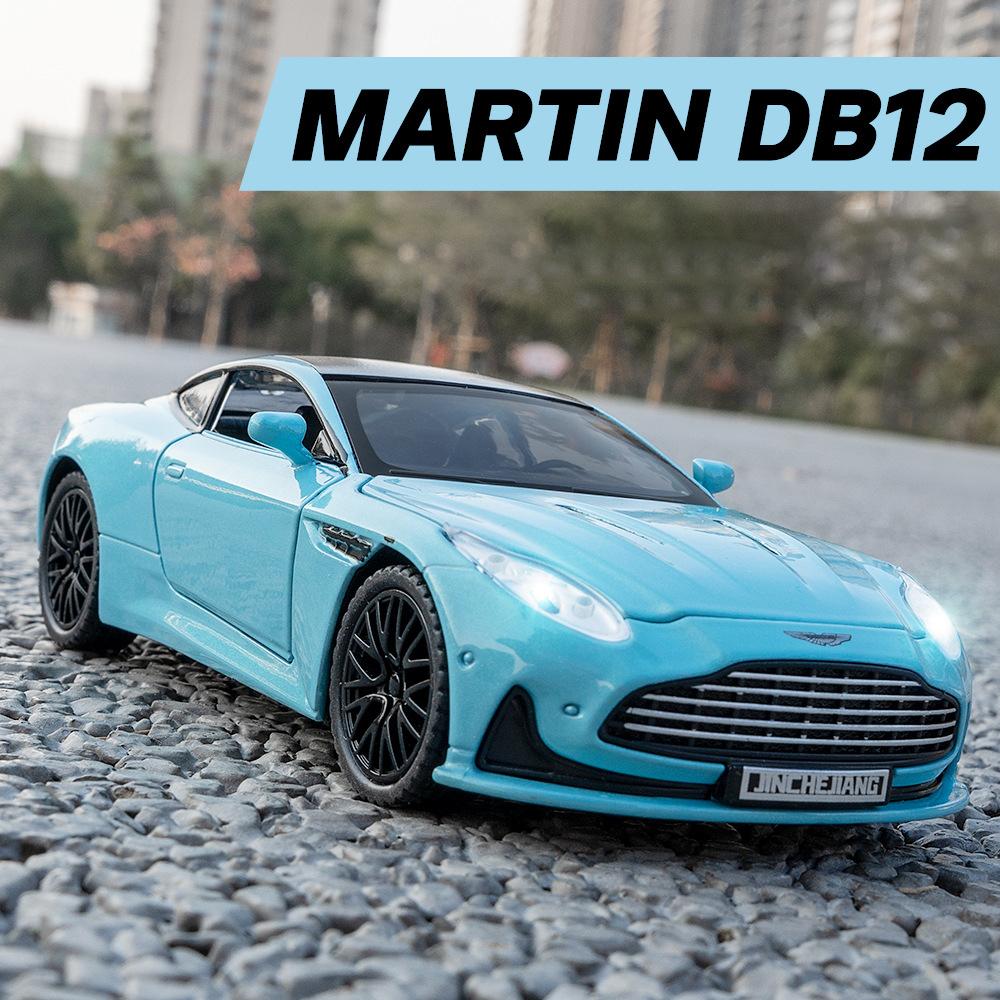 1/32 Aston Martin DB12 GT Volante Supercar Model Samochodu Ze Stopu Dźwięk i Światło Zabawka dla Dzieci Kolekcjonerskie Prezent na Urodziny