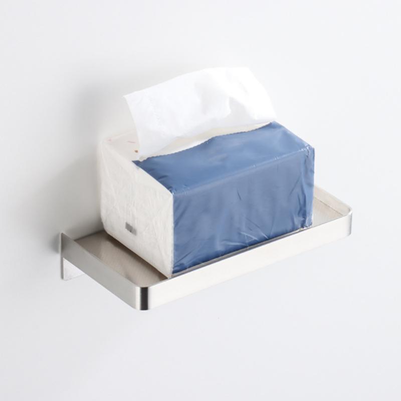 304 Stainless Steel Paper Holder Gold Black White Brushed Toilet Paper Roll Rack with Phone Shelf Bathroom Kitchen Free Punch