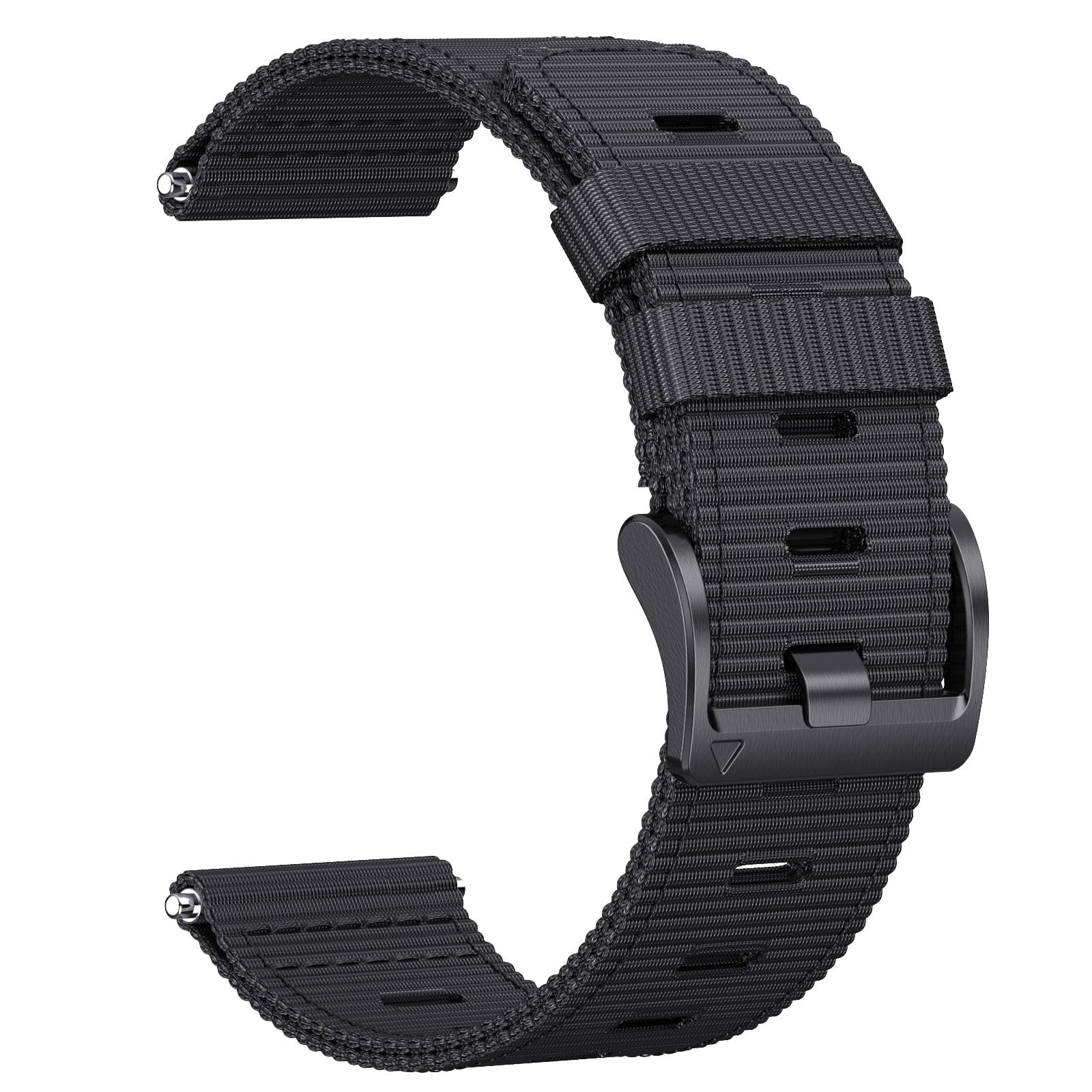 Nylon-Uhrenarmband für Garmin Instinct/Instinct 2/Instinct 2X/Instinct 3 45mm 50mm, Instinct Solar, Tactical, Tide, Esports 22mm Instinct schwarz